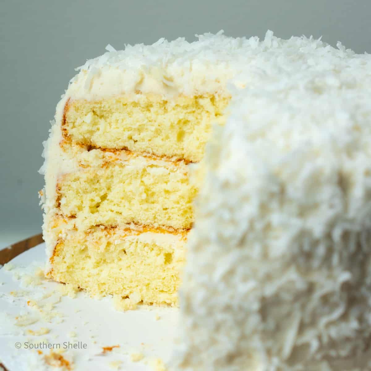 Auntie's Cherished Coconut Cake: Moist, Yellow, & Not Too Sweet